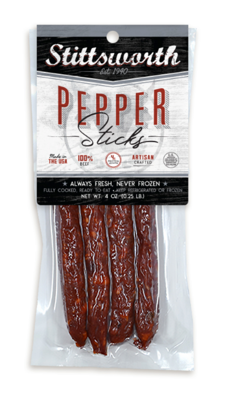 Llegendary Stittsworth Pepper Sticks – a tantalizing fusion of 100% beef and a seven pepper blend